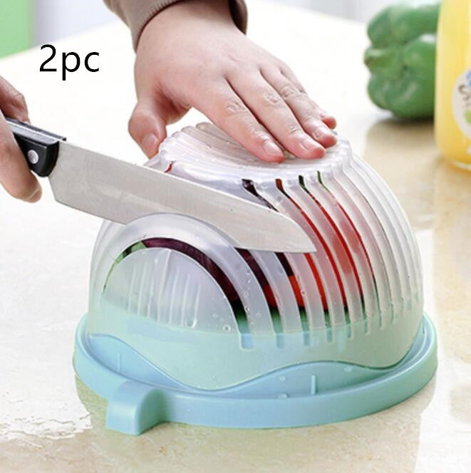 Creative Salad Cutter Bowl For Easy Fruit And Vegetable Preparation