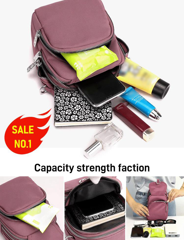Large Capacity Shoulder Bag With Multi-layer Spacious Design