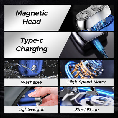 Pocket USB Mini Shaver Compact Rechargeable Electric Travel Razor