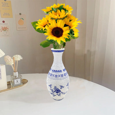 3D Puzzle Vase Creative Decorative Floral Design Kit