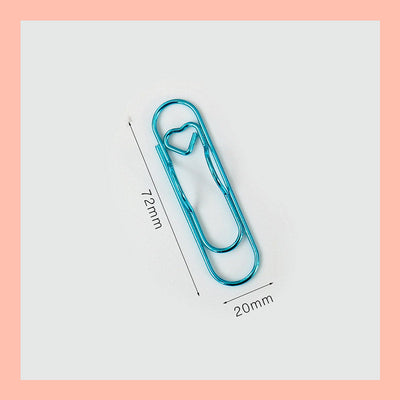 Metal Heart Pen Clip Multifunctional Stylish Office Accessory
