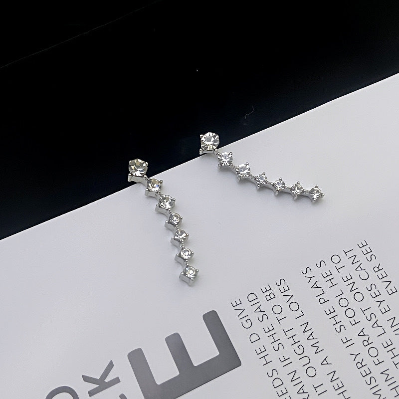Seven Star Elegant Diamond Stud Earrings For Women