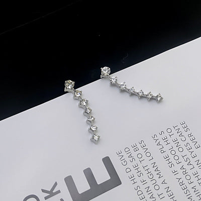 Seven Star Elegant Diamond Stud Earrings For Women