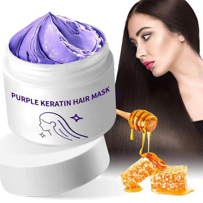 Purple Keratin Hair Mask For Nourishing And Repairing Hair
