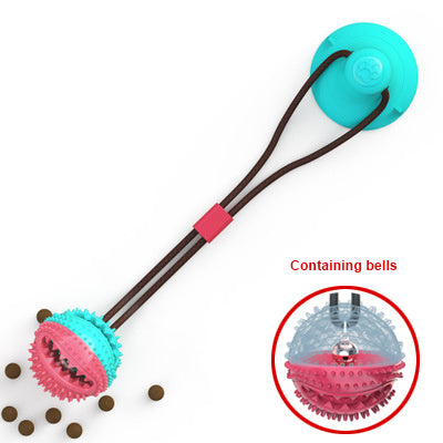 Dog Suction Cup Tug Toy Interactive Chew Ball For Teeth Cleaning