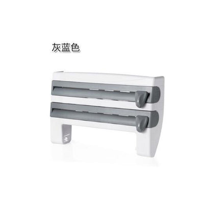 4-in-1 Kitchen Roll Holder Dispenser For Foil Film Wrap Tissue Paper