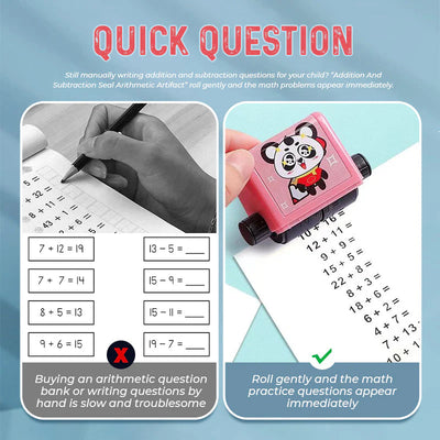 Math Stamps Roller Educational Tool For Learning Numbers And Symbols