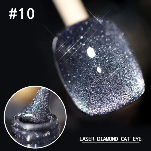 Laser Diamond Cat Eye Nail Polish Stunning Reflective Nail Color