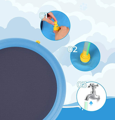 Inflatable Dog Sprinkler Pad Cooling Mat For Pets Summer Play