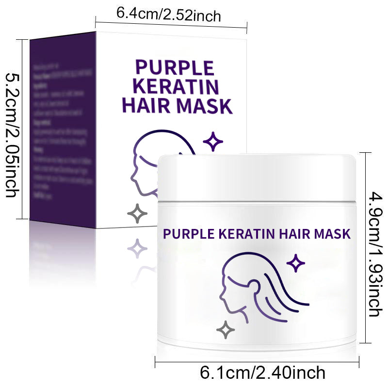 Purple Keratin Hair Mask Neutralizes Brass Tones For Blonde Silver Hair