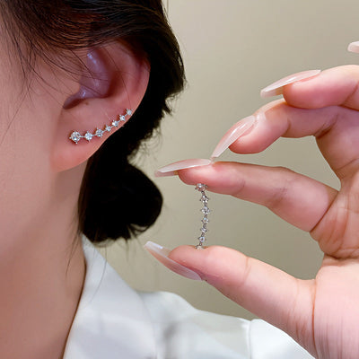 Seven Star Elegant Diamond Stud Earrings For Women