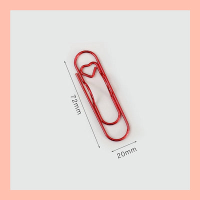 Metal Heart Pen Clip Multifunctional Stylish Office Accessory