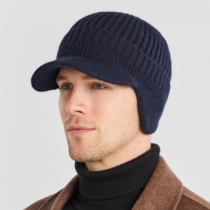 Knitted Winter Hat With Elastic Ear Protection For Outdoor Riding
