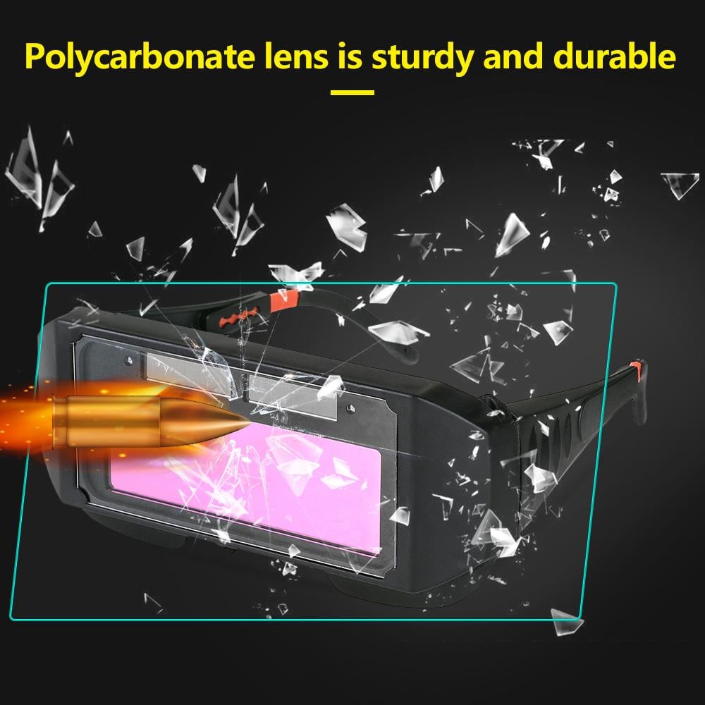 Auto Dimming Welding Glasses With 5 Protective Lenses