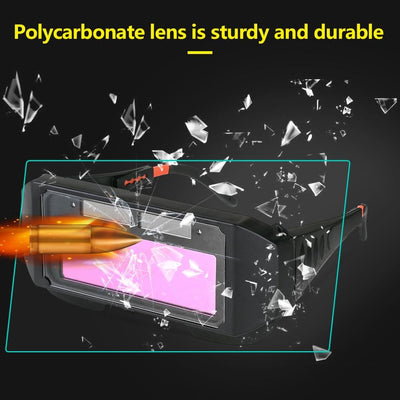 Auto Dimming Welding Glasses With 5 Protective Lenses