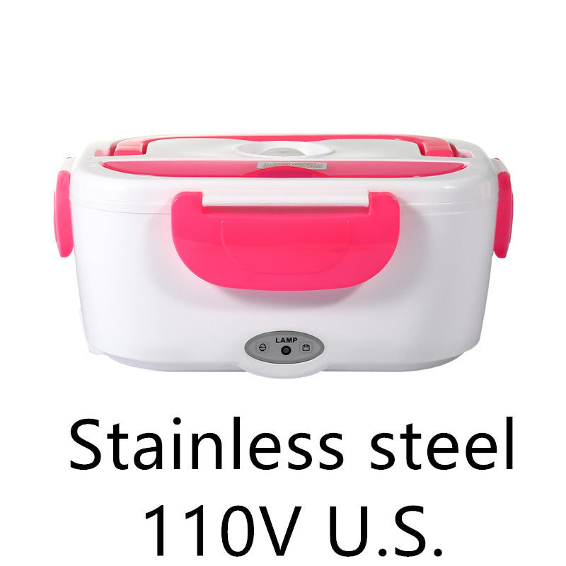Electric Heated Lunch Box Stainless Steel Food Warmer For School Car Picnic