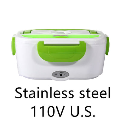 Electric Heated Lunch Box Stainless Steel Food Warmer For School Car Picnic