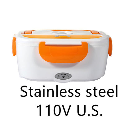 Electric Heated Lunch Box Stainless Steel Food Warmer For School Car Picnic