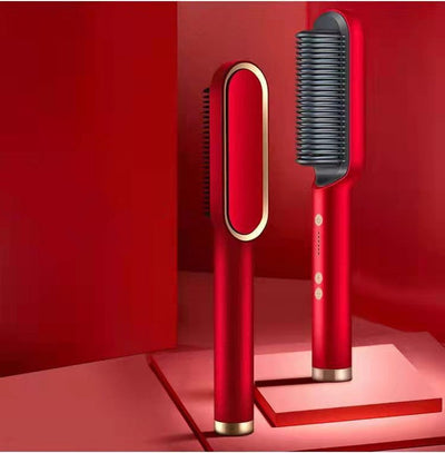 2 In 1 Hair Straightener Hot Comb Curling Tong Electric Brush