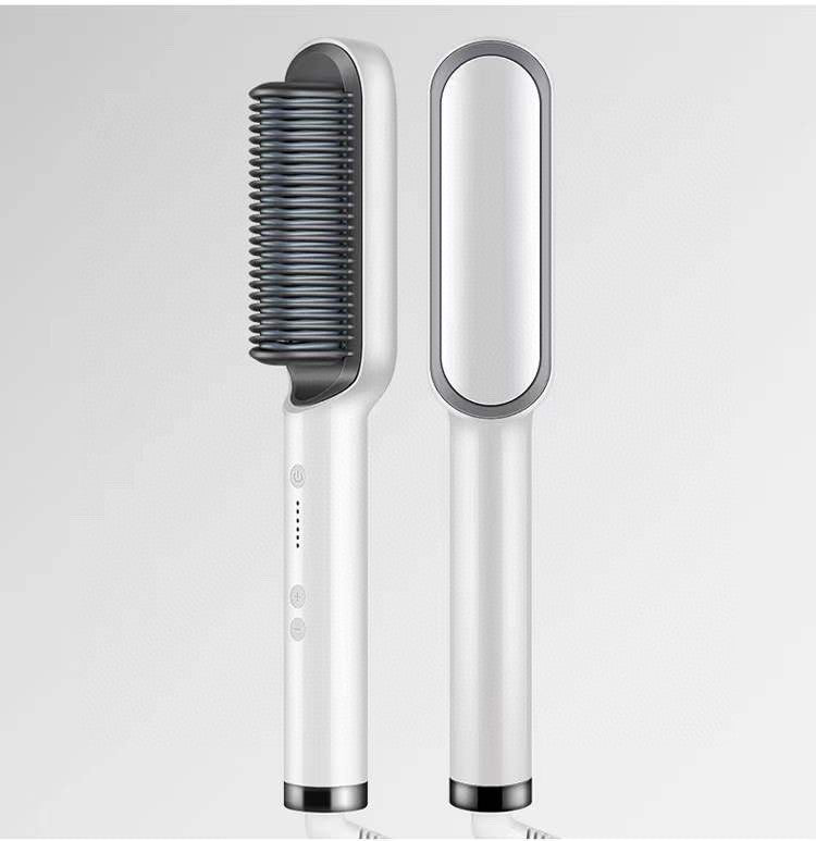 2 In 1 Hair Straightener Hot Comb Curling Tong Electric Brush