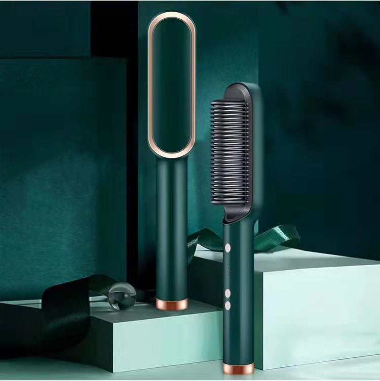 2 In 1 Hair Straightener Hot Comb Curling Tong Electric Brush