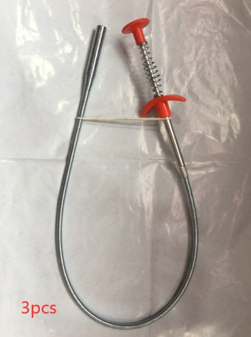 60CM Sewer Dredger Spring Pipe Drain Hair Clog Remover Tool