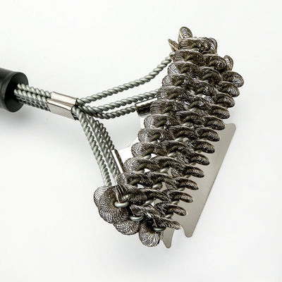 Stainless Steel BBQ Grill Brush Heavy Duty Barbecue Cleaning Tool