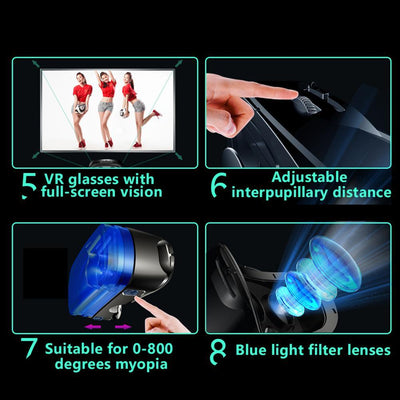 VR Headset 3D Virtual Reality Helmet For Immersive Experience