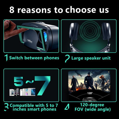 VR Headset 3D Virtual Reality Helmet For Immersive Experience