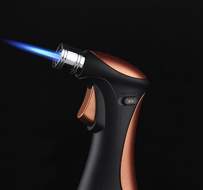 Windproof Torch Lighter Refillable Butane Flame Outdoor Camping Tool