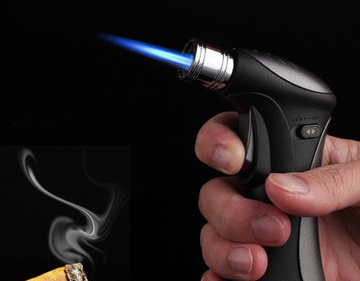 Windproof Torch Lighter Refillable Butane Flame Outdoor Camping Tool