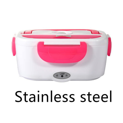 Electric Heated Lunch Box Stainless Steel Food Warmer For School Car Picnic