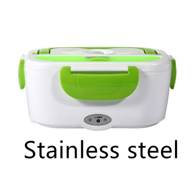 Electric Heated Lunch Box Stainless Steel Food Warmer For School Car Picnic