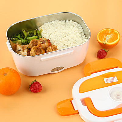 Electric Heated Lunch Box Stainless Steel Food Warmer For School Car Picnic