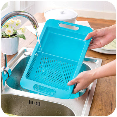 Multifunction Kitchen Chopping Board With Sink Drain Basket And Tools