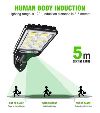 Solar Street Light With Motion Sensor Outdoor Garden Lamp
