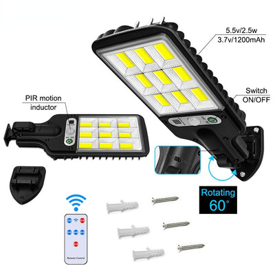 Solar Street Light With Motion Sensor Outdoor Garden Lamp