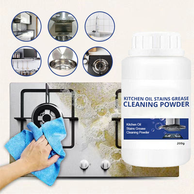 Kitchen Grease Cleaning Powder For Oil Stains And Grease Removal