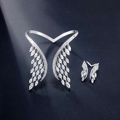 Angel Wings Jewelry Set Elegant Bracelet And Ring Accessories