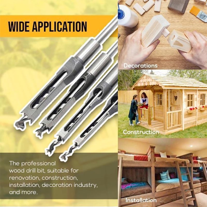 Hollow Chisel Mortise Drill Tool For Precise Woodworking Tasks