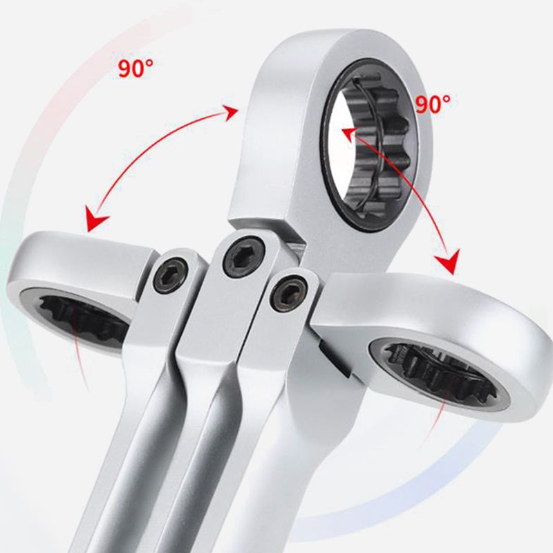 15pcs Adjustable Ratchet Wrench Kit With Durable Tools Set