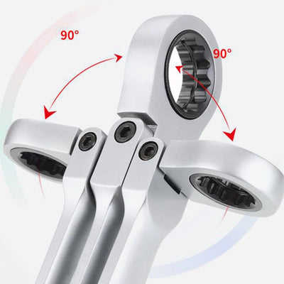 15pcs Adjustable Ratchet Wrench Kit With Durable Tools Set