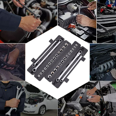 15pcs Adjustable Ratchet Wrench Kit With Durable Tools Set