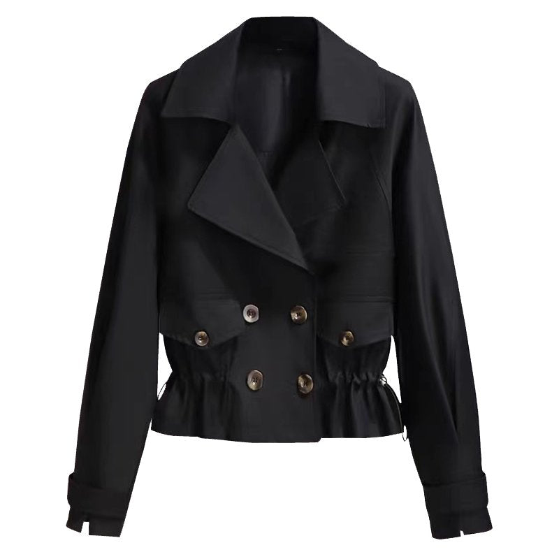 Korean Style Trench Coat Short Fashion Lightweight Outerwear