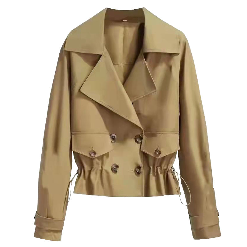 Korean Style Trench Coat Short Fashion Lightweight Outerwear