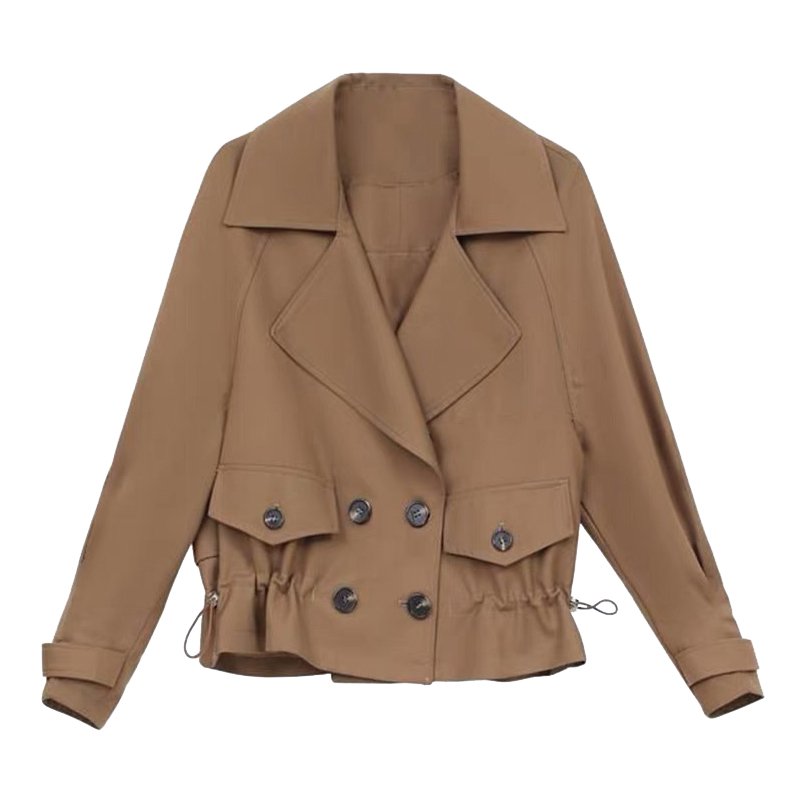 Korean Style Trench Coat Short Fashion Lightweight Outerwear