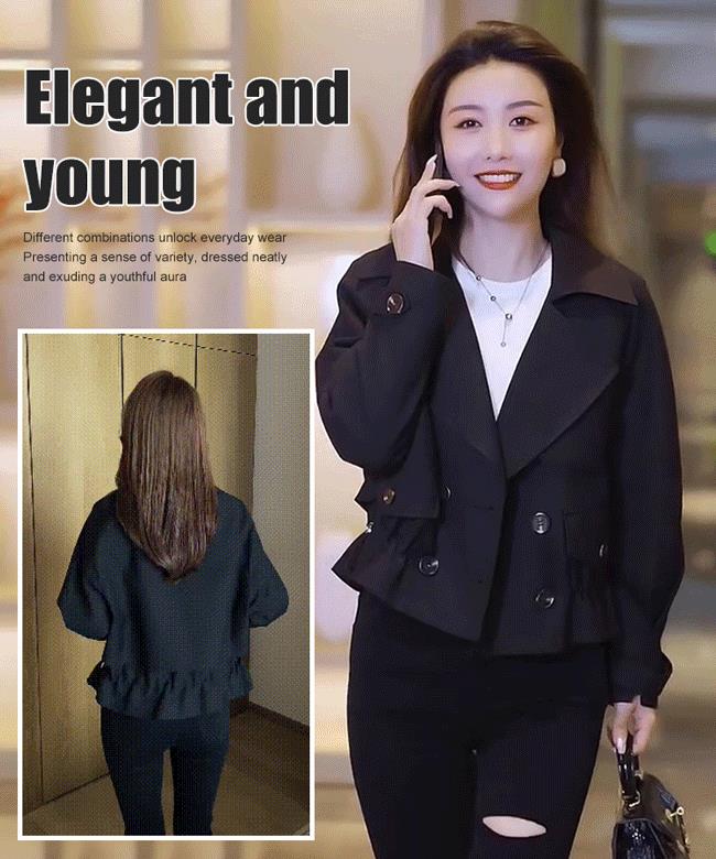 Korean Style Trench Coat Short Fashion Lightweight Outerwear