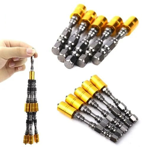 5 Pcs Set Magnetic Screwdriver Bits Strong Durable Set