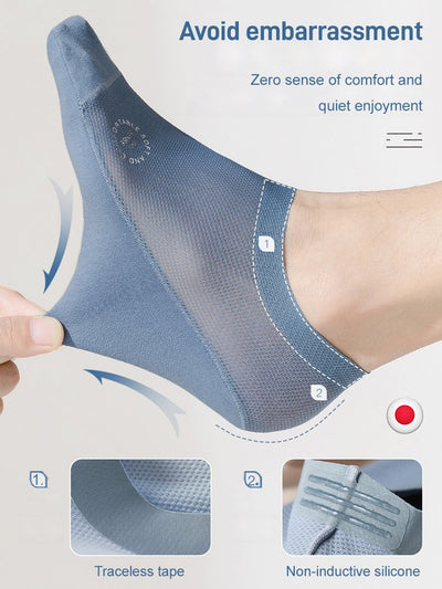 Ice Silk Mesh Socks Breathable Comfortable Lightweight Pack