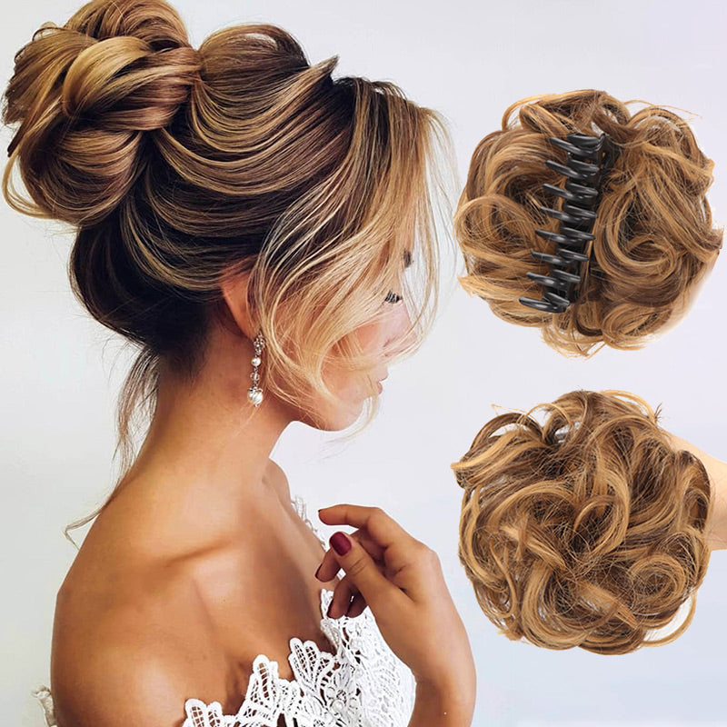 Natural Wig With Hair Clips Stylish Comfortable Secure Fit